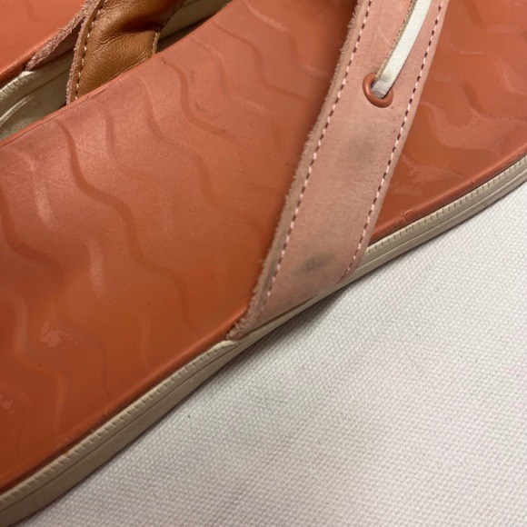 Sperry Women's Flip Flops Sandals Pink Leather Boat Shoes Size‎ 10M - Picture 3 of 6